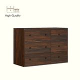  HAPPY FURNITURE , ZACY - Tủ lưu trữ 6 ngăn kéo , THK_211 , 90cm x 40cm x 63cm DxRxC, Sản phẩm phổ thông 
