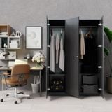  HAPPY FURNITURE , Tủ quần áo 3 cánh mở - OLA , TCM_082 , 120cm x 54cm x176cm 