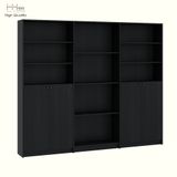  HAPPY FURNITURE , Kệ sách 4 cửa mở - CATY, KSA_080 , 240cm x 30cm x 202cm DxRxC 