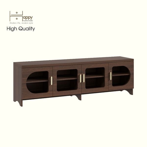  HAPPY FURNITURE , Kệ TV 4 cửa kính - CHEVY, KTV_079 , 180cm x 40cm x 56cm DxRxC 