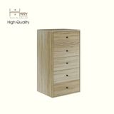  HAPPY FURNITURE , ZACY - Tủ lưu trữ 5 ngăn kéo , THK_216 , 55cm x 45cm x 102cm DxRxC, Sản phẩm phổ thông 