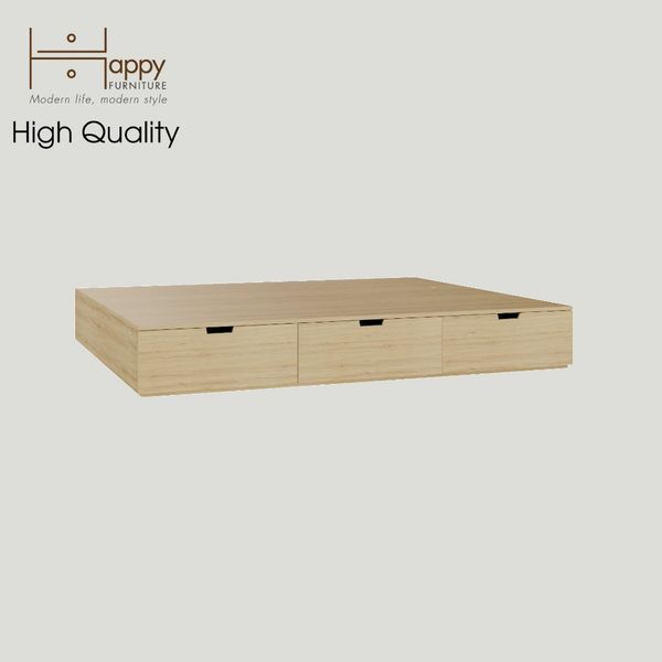  HAPPY FURNITURE , Giường ngủ 3 ngăn kéo - SCANDINA , GNG_101 GNG_102 GNG_103 GNG_104 , 200x27cm , dài x cao 