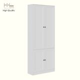  HAPPY FURNITURE , MATTA - Kệ sách 6 tầng 4 cửa mở , KSA_070 , 80cm x 28cm x 200cm DxRxC 