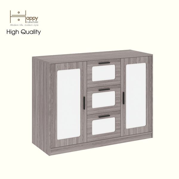  HAPPY FURNITURE , Tủ lưu trữ 3 ngăn kéo 2 cửa mở - TASY ,TLT_062 , 135cm x 50cm x 100cm DxRxC 