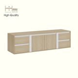  HAPPY FURNITURE , Kệ TV 2 cửa mở 4 ngăn kéo - ELIS , KTV_107 , 165cm x 45cm x 45cm DxRxC 