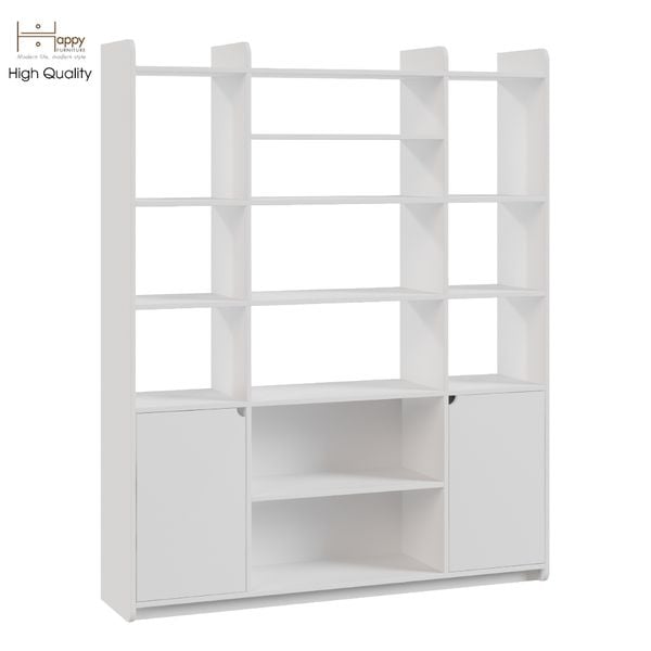  HAPPY FURNITURE , Tủ sách nhiều ngăn - CIRCLE , KSA_032 , 146cm x 35cm x 180cm 