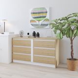  HAPPY FURNITURE , Tủ lưu trữ 6 ngăn kéo - ELIS , THK_335 , 120cm x 45cm x 66cm DxRxC 