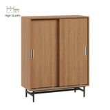  HAPPY FURNITURE , Tủ lưu trữ 2 cánh lùa chân sắt - LUCA , TCL_017 , 86cm x 36cm x 110cm 