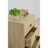 HAPPY FURNITURE , ZACY - Tủ lưu trữ 4 ngăn kéo , THK_215 , 55cm x 45cm x 82cm DxRxC, Sản phẩm phổ thông 