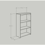  HAPPY FURNITURE , Kệ sách 3 ngăn - CATY , KSA_028 , 70cm x 30cm x 110cm 