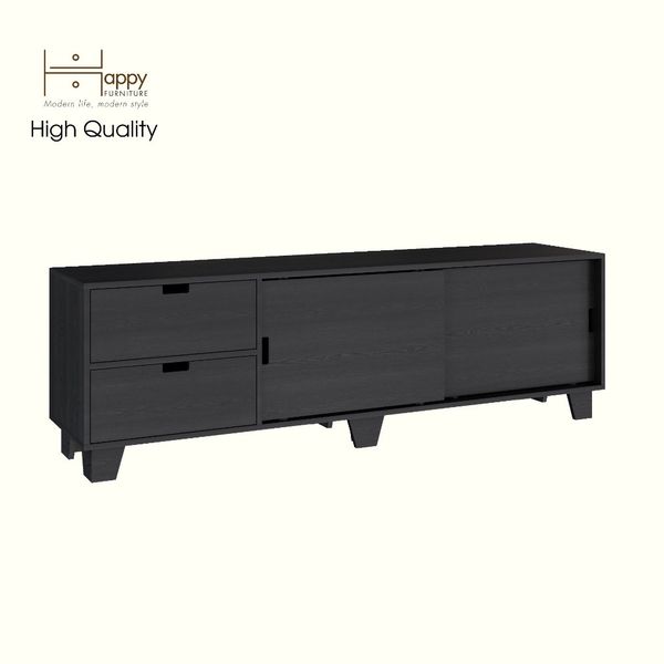  HAPPY FURNITURE , ALVA - Kệ TV 2 ngăn kéo 2 cửa lùa, KTV_065 , 180cm x 40cm x 56cm DxRxC 