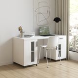  HAPPY FURNITURE , Bàn làm việc chân sắt - LOUIS , BAN_034 , 150cm x 60cm x 75cm 