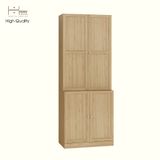  HAPPY FURNITURE , Kệ sách 4 cửa mở - LILY , KSA_045 , 81cm x 47cm x 212cm 