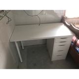  HAPPY FURNITURE , Bàn làm việc chân sắt 1 bên ngăn tủ - LIDA , BAN_020 BAN_021 BAN_022 BAN_023 , 59x72cm , sâu x cao 