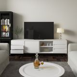  HAPPY FURNITURE , Kệ TV 2 cửa lùa - LUCA , KTV_015 , 220cm x 42cm x 65cm 