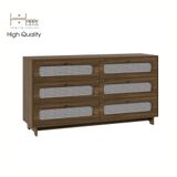  HAPPY FURNITURE , Tủ đựng đồ 3 tầng 6 ngăn kéo - MEYDAN, THK_079 , 160cm x 45cm x 86cm 