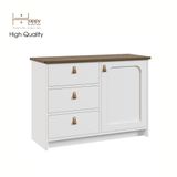  HAPPY FURNITURE , Tủ lưu trữ 3 ngăn kéo 1 cửa mở - NOMIA , THK_063 , 90cm x 35cm x 64cm 