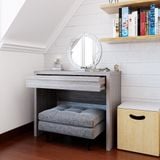  HAPPY FURNITURE , Bàn trang điểm 1 ngăn kéo - MAVIS , BAN_081 , 90cm x 45cm x 75cm 