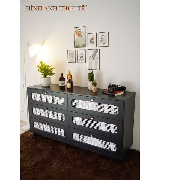  HAPPY FURNITURE , Tủ đựng đồ 3 tầng 6 ngăn kéo - MEYDAN, THK_079 , 160cm x 45cm x 86cm 