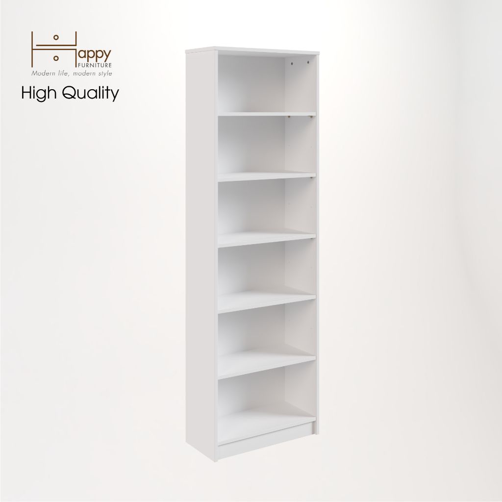  HAPPY FURNITURE , kệ sách 6 tầng - CATY , KSA_002 , 60cm x 28cm x 189cm 