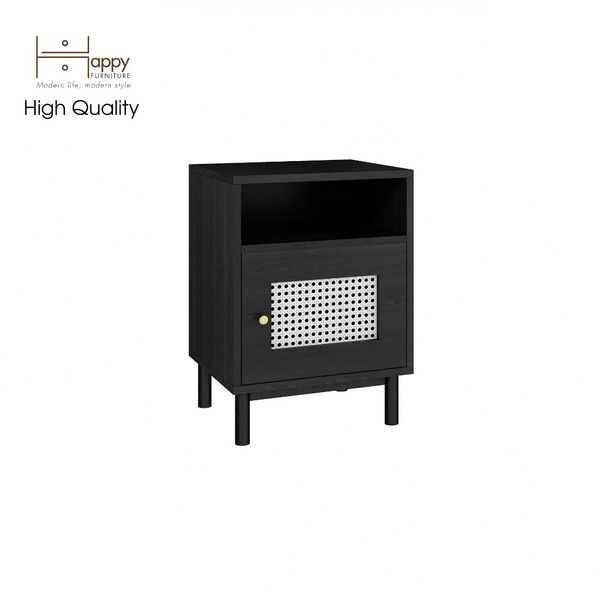  HAPPY FURNITURE , Táp đầu giường 1 cửa mở chân săt - ROTAN , TCM_135 , 42cm x 37cm x 58cm 