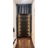  HAPPY FURNITURE  , Kệ sách 6 tầng tích hợp đèn LED chân sắt - CATY , KSA_015_LED , 90cm x 30cm x 180cm 