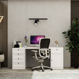  HAPPY FURNITURE , MATTA - Bàn làm việc 5 ngăn kéo 1 cửa mở , BAN_125 , 180cm x 59cm x 75cm DxRxC 