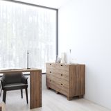  HAPPY FURNITURE , ALVA - Tủ lưu trữ 6 ngăn kéo , THK_230 , 140cm x 45cm x 82cm DxRxC 