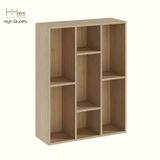  HAPPY FURNITURE ,Kệ sách 7 ngăn - CATY , KSA_096, 77cm x 28cm x 100cm DxRxC 