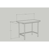  HAPPY FURNITURE , Bàn làm việc đơn chân sắt - SWEETY , BAN_045 , 100cm x 50cm x 75cm 