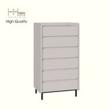  HAPPY FURNITURE , Tủ lưu trữ 6 ngăn kéo chân sắt - LAVIA , THK_155 , 63cm x 45cm x 116cm 
