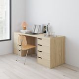  HAPPY FURNITURE , Bàn làm việc 8 ngăn kéo - ASO, BAN_147 , 180cm x 59cm x 75cm DxRxC 