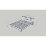  HAPPY FURNITURE , Giường 2 cánh lùa - ALVA , GNG_206 GNG_207 GNG_208 GNG_209, 227cm x 30cm 