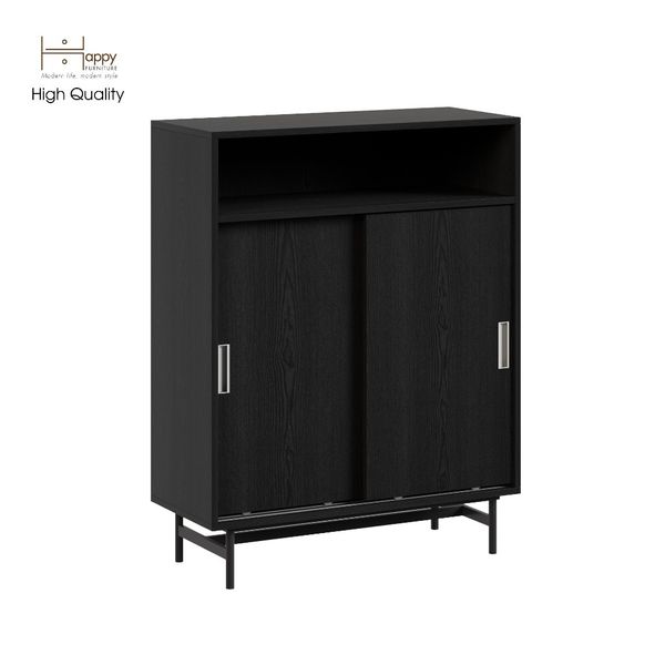  HAPPY FURNITURE , Tủ lưu trữ 3 ngăn cánh lùa chân sắt - LUCA , TCL_018 , 86cm x 36cm x 110cm 