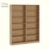  HAPPY FURNITURE , Combo 2 kệ sách 6 tầng - CATY , KSA_088, 160cm x 28cm x 202cm DxRxC 