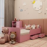  HAPPY FURNITURE , Giường ngủ 2 ngăn kéo cho trẻ em - KID , GNG_164 GNG_165 , 203cm x 48cm 