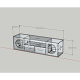  HAPPY FURNITURE , Kệ TV 2 cửa mở 2 ngăn kéo - MAY , KTV_094 , 180cm x 45cm x 50cm DxRxC 