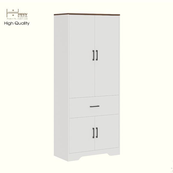  HAPPY FURNITURE , Tủ lưu trữ 4 cửa mở 1 ngăn kéo - SAFA , TCM_260 , 80cm x 40cm x 190cm DxRxC 