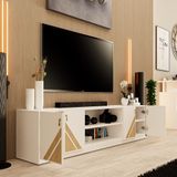  HAPPY FURNITURE , Kệ TV 4 cửa mở - CHARIS , KTV_029 , 200cm x 40cm x 50cm 