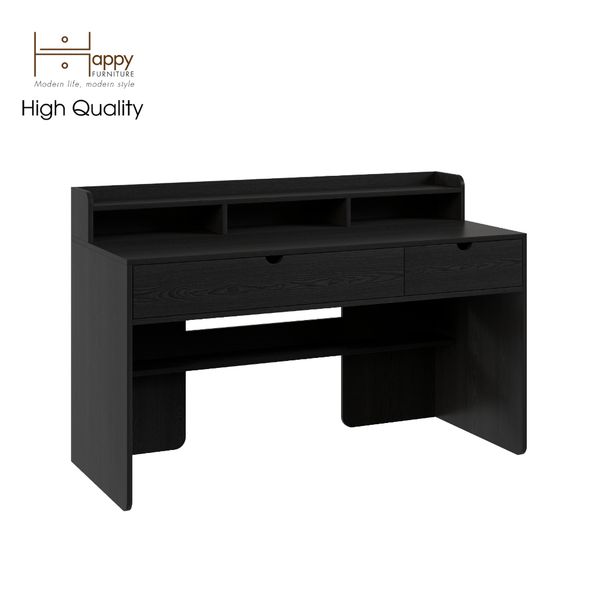  HAPPY FURNITURE , Bàn làm việc 2 ngăn kéo - CIRCLE , BAN_046 , 140cm x 60cm x 91cm 