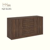  HAPPY FURNITURE , Tủ lưu trữ 3 ngăn kéo 2 cửa mở - DALEY ,TLT_076 , 150cm x 45cm x 78cm DxRxC 
