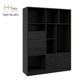  HAPPY FURNITURE , Kệ sách nhiều ngăn - CATY , KSA_027 , 120cm x 38cm x 160cm 