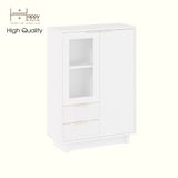  HAPPY FURNITURE , Tủ lưu trữ 2 ngăn kéo 2 cửa mở- NAMI, TLT_041 , 70cm x 30cm x 100cm DxRxC 