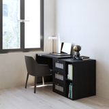  HAPPY FURNITURE , Bàn làm việc 3 ngăn kéo - MAY , BAN_152 , 150cm x 59cm x 75cm DxRxC 