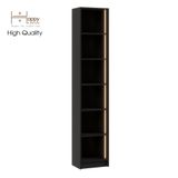  HAPPY FURNITURE , kệ sách 6 tầng size nhỏ tích hợp đèn LED - CATY , KSA_009_LED , 40cm x 28cm x 202cm 