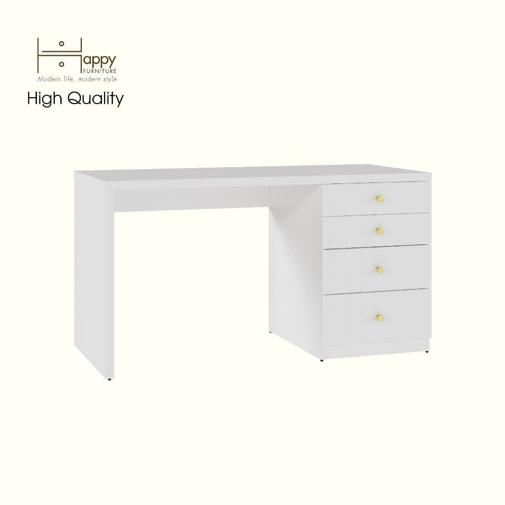  HAPPY FURNITURE , Bàn làm việc 4 ngăn kéo - JOVIE , BAN_083 , 140cm x 59cm x 75cm 