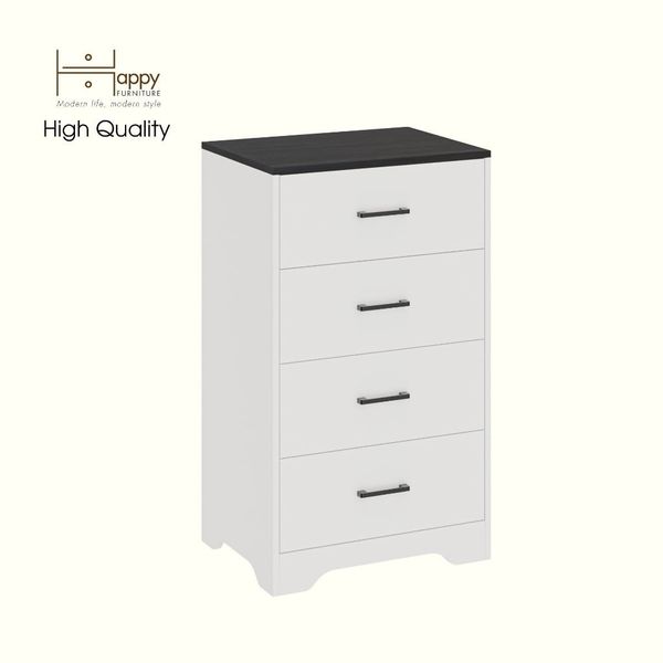  HAPPY FURNITURE , Tủ lưu trữ 4 ngăn kéo - SAFA , THK_329 , 60cm x 45cm x 103cm DxRxC 