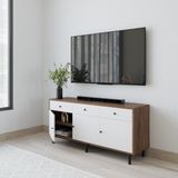  HAPPY FURNITURE , Kệ TV 3 cánh mở 3 ngăn kéo - LIVIK, KTV_083 , 140cm x 40cm x 65cm DxRxC 