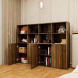  HAPPY FURNITURE , ZACY - Kệ lưu trữ 4 cửa mở , TCM_207 , 160cm x 32cm x 120cm DxRxC, Sản phẩm phổ thông 