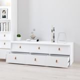  HAPPY FURNITURE , Tủ lưu trữ 6 ngăn kéo - CALYN , THK_315 , 150cm x 45cm x 47cm DxRxC 